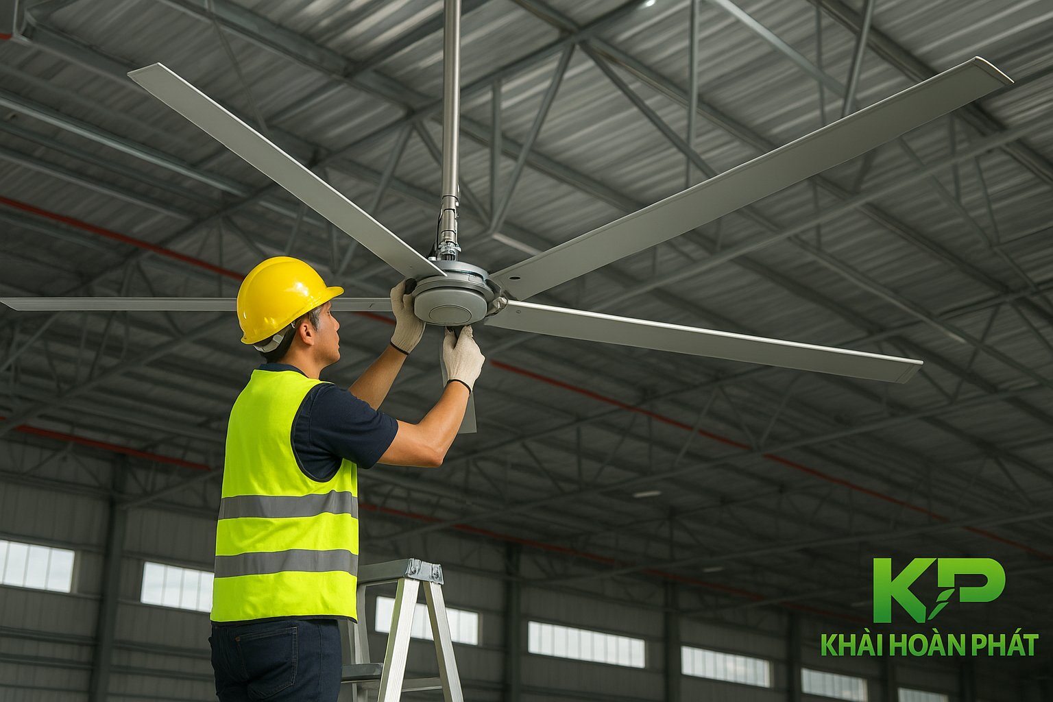 Thi Công Lắp Đặt Quạt Trần Công Nghiệp